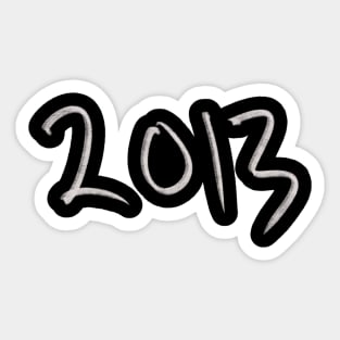 Hand Drawn 2013 Sticker